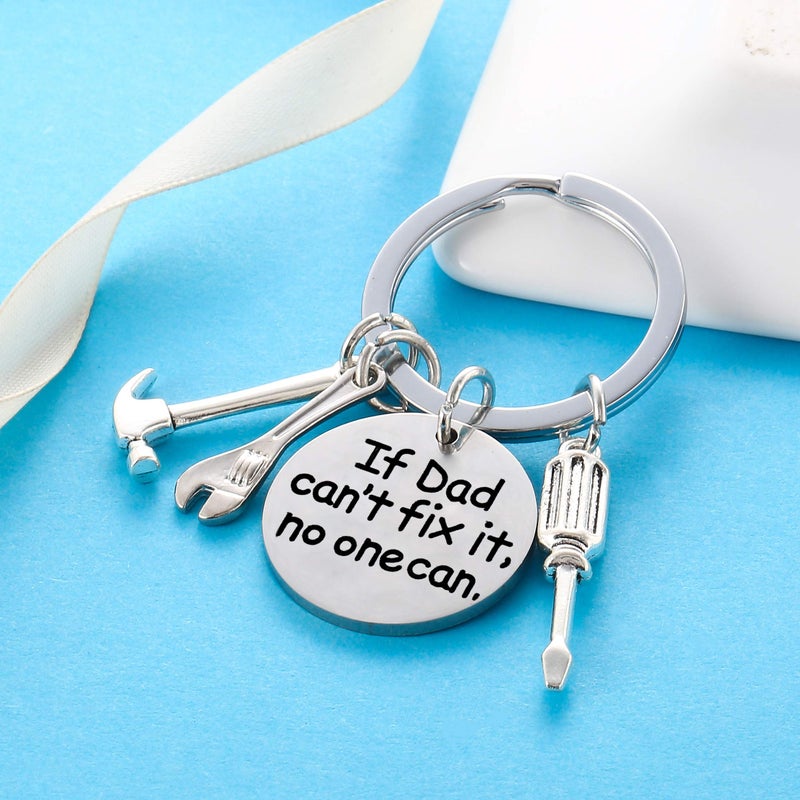 Nimteve Dad Keychain - From Son/Daughter - Christmas/Father's Day Gift - 'If Dad Can't Fix It, No One Can' - Image 4
